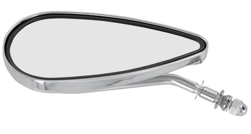 DRAG SPECIALTIES Die-cast Left Teardrop Mirror - Chrome - 6" x 3"