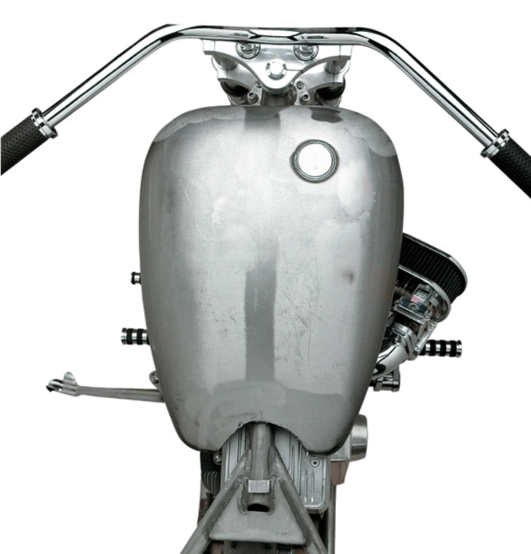 DRAG SPECIALTIES One-Piece Smooth-Top Style Extended Gas Tank with Screw-In Cap - Raw - Softail