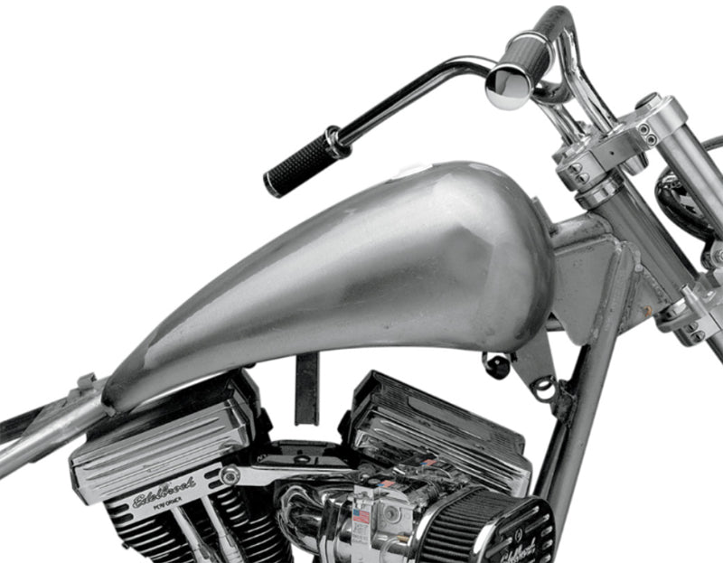 DRAG SPECIALTIES One-Piece Smooth-Top Style Extended Gas Tank with Screw-In Cap - Raw - Softail