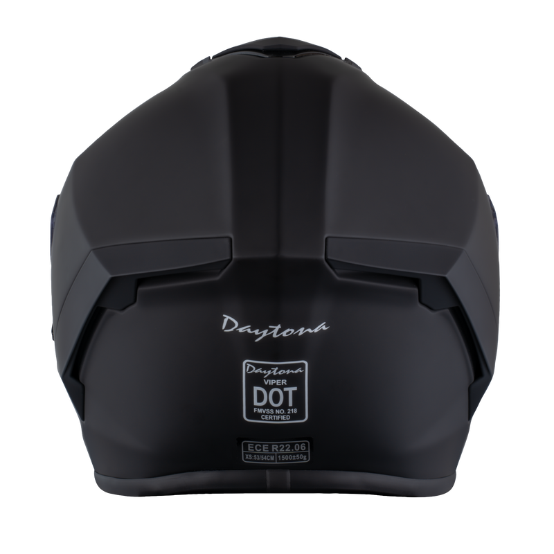 computer motorcycle helmet D.O.T. & ECE Daytona Viper- Dull Black XS