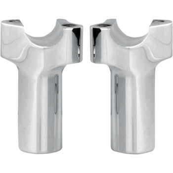 WILD 1 1-1/4" Chubby® Billet Risers - Straight - 3-1/2" - Chrome