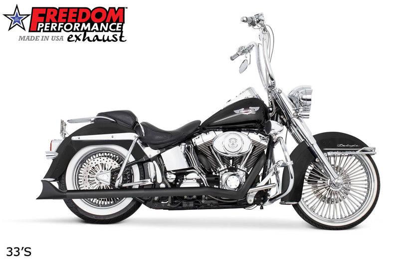 FREEDOM EXHAUST -  SOFTAIL 2.5" CLASSIC SHARKTAIL TRUE-DUALS FULL SYSTEM 1986-2017