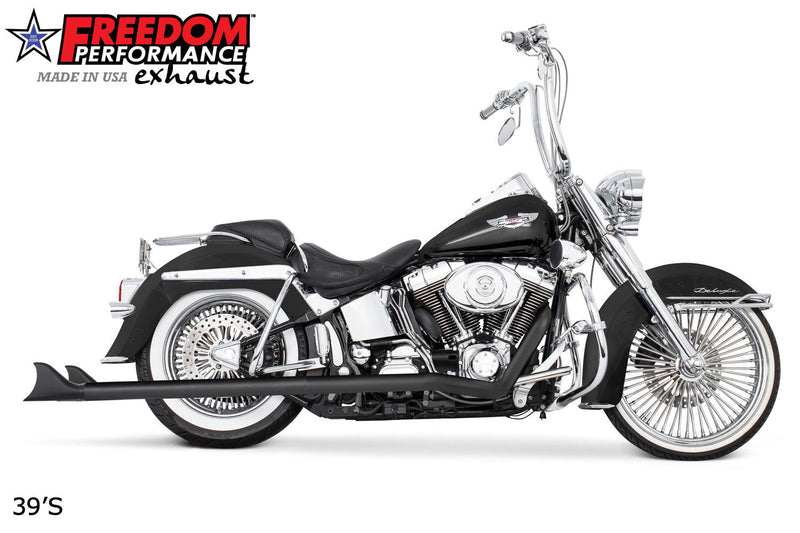 FREEDOM EXHAUST -  SOFTAIL 2.5" CLASSIC SHARKTAIL TRUE-DUALS FULL SYSTEM 1986-2017