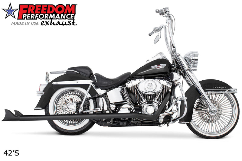FREEDOM EXHAUST -  SOFTAIL 2.5" CLASSIC SHARKTAIL TRUE-DUALS FULL SYSTEM 1986-2017