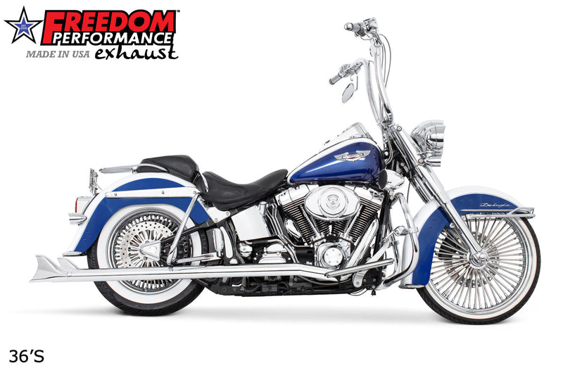 FREEDOM EXHAUST -  SOFTAIL 2.5" CLASSIC SHARKTAIL TRUE-DUALS FULL SYSTEM 1986-2017