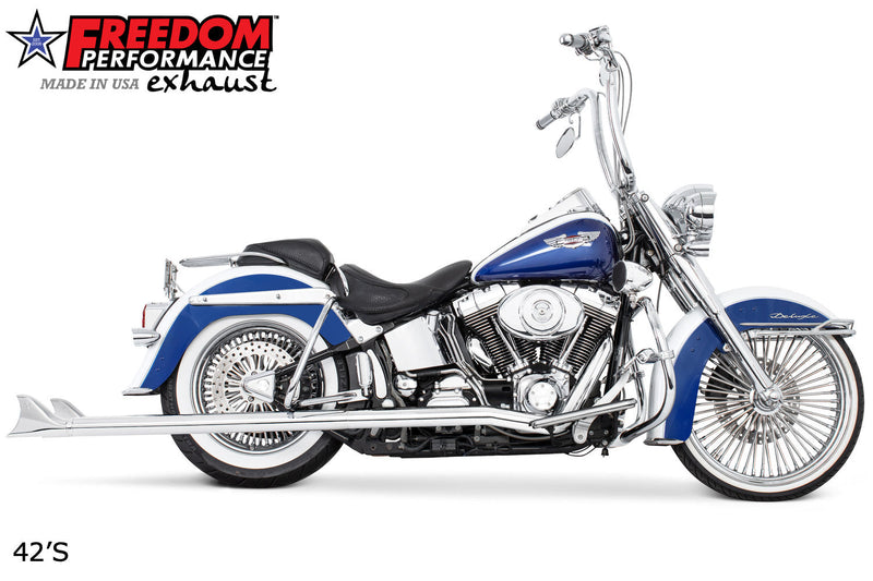 FREEDOM EXHAUST -  SOFTAIL 2.5" CLASSIC SHARKTAIL TRUE-DUALS FULL SYSTEM 1986-2017