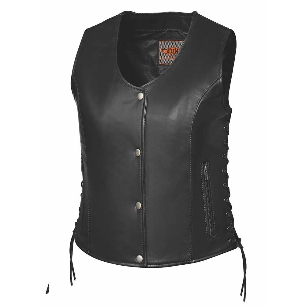 Keystone - LADIES PREMIUM LEATHER VEST — Lifestyle Cycles