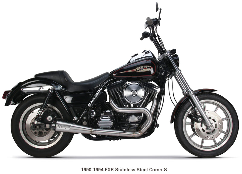 TBR Comp S 2in1 Exhaust Brushed W/Cf End Cap - '87-'94 DYNA