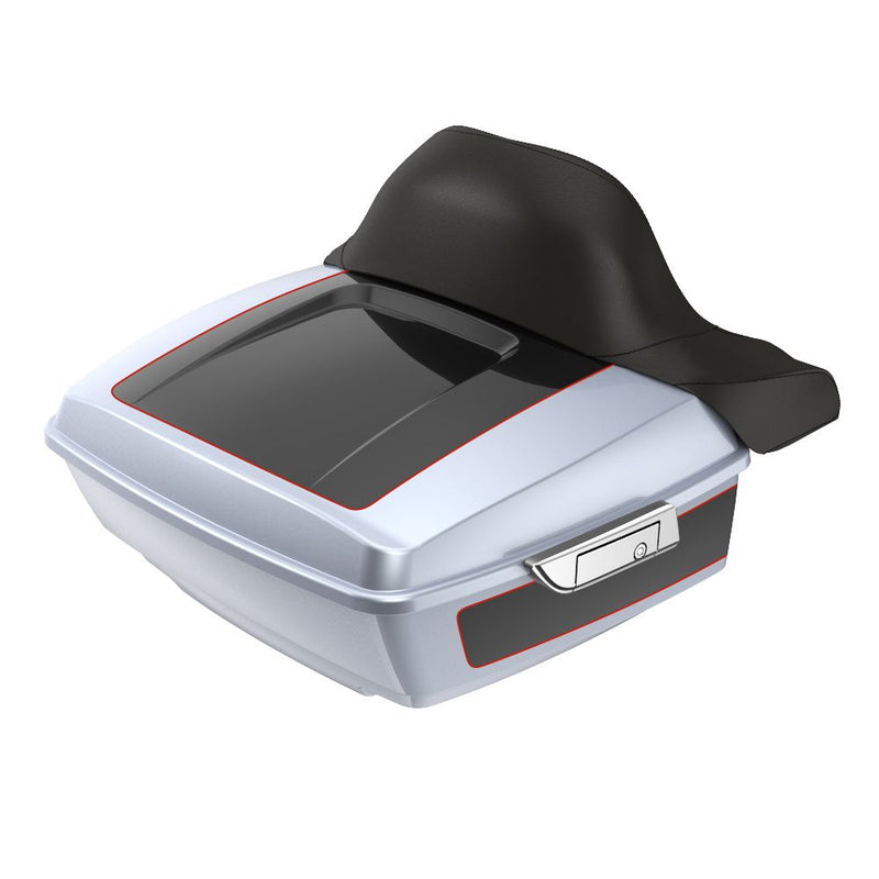 Advanblack Custom Two Tone King Rear Tour Trunk Pack For '97-'26 Harley Touring