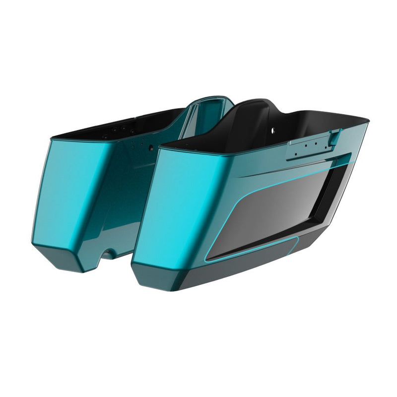 Advanblack Color Matched Holeshot 1.0 Chopped Saddlebags Bottoms for '14-'23 Harley Touring