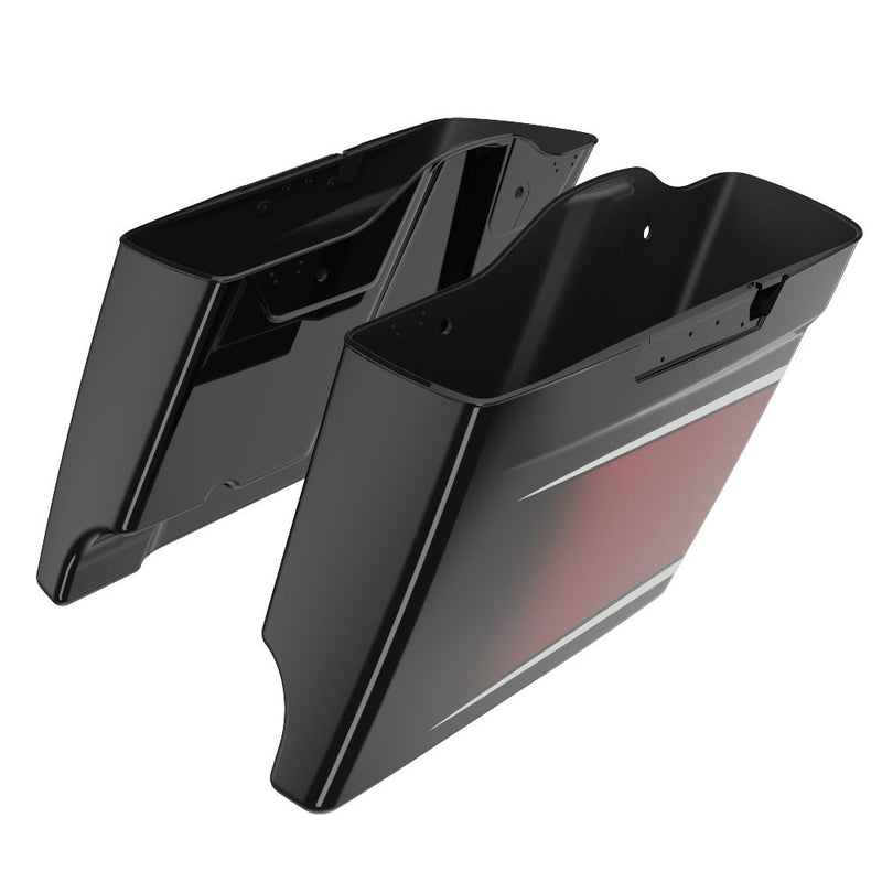 Advanblack Custom Two Tone 4.5'' Stretched Saddlebag Bottoms for 2014-2023 Harley Davidson Touring