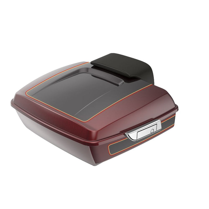 Advanblack Custom Two Tone Chopped Rear Tour Trunk Pack For '97-'26 Harley Touring