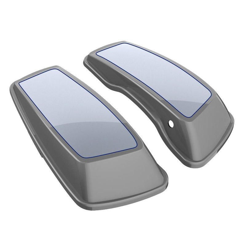 Advanblack Custom Two Tone Standard Normal Saddlebag Lids for 2014-2023 Harley Davidson Touring