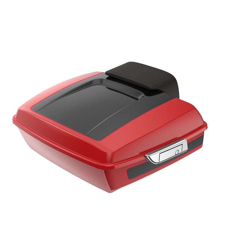 Advanblack Custom Two Tone Chopped Rear Tour Trunk Pack For '97-'26 Harley Touring