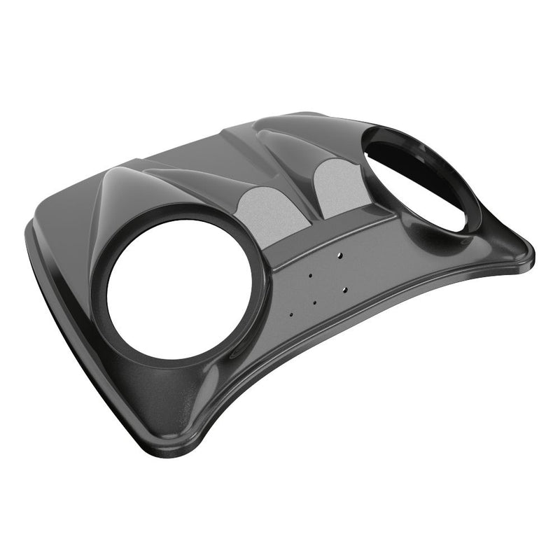 Advanblack Dual 8'' Speaker Lids for Advanblack / OEM Harley Rushmore Razor, Chopped & King Rear Tour Trunk Pack