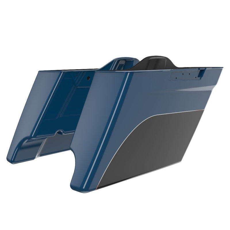 Advanblack Road King Style Two Tone 4.5'' Stretched Saddlebag Bottoms for 2014-2023 Harley Davidson Touring