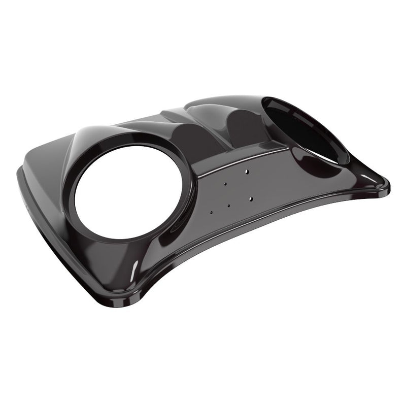 Advanblack Dual 8'' Speaker Lids for Advanblack / OEM Harley Rushmore Razor, Chopped & King Rear Tour Trunk Pack