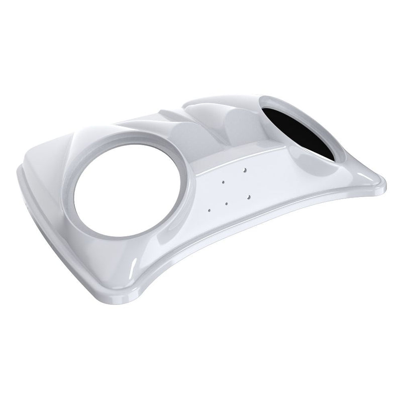 Advanblack Dual 8'' Speaker Lids for Advanblack / OEM Harley Rushmore Razor, Chopped & King Rear Tour Trunk Pack