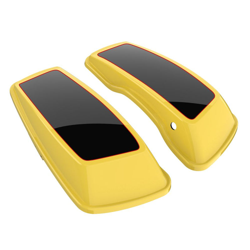 Advanblack Custom Two Tone Standard Normal Saddlebag Lids for 2014-2023 Harley Davidson Touring