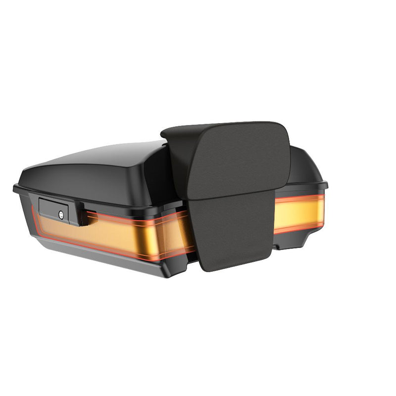 Advanblack Chopped Rear Tour Trunk Pack For  '97-'26 Harley Touring / Softail