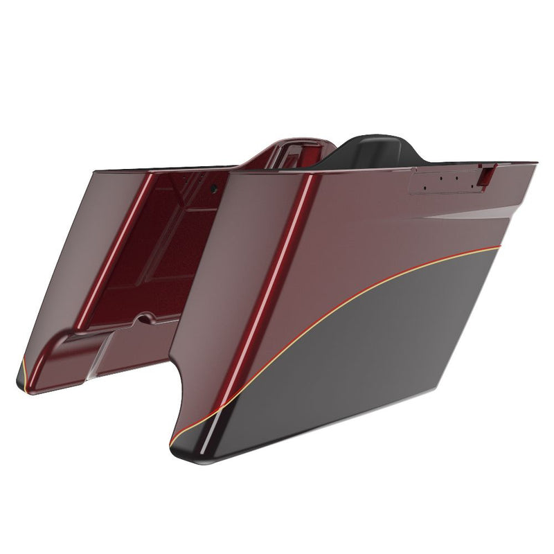 Advanblack Custom Two Tone 4.5'' Stretched Saddlebag Bottoms for 2014-2023 Harley Davidson Touring