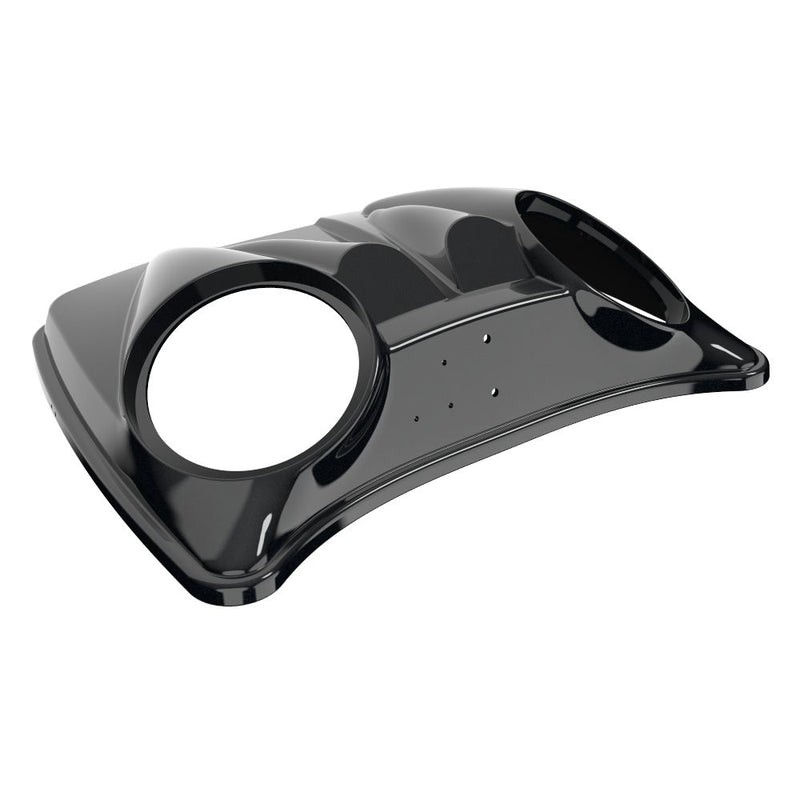 Advanblack Dual 8'' Speaker Lids for Advanblack / OEM Harley Rushmore Razor, Chopped & King Rear Tour Trunk Pack