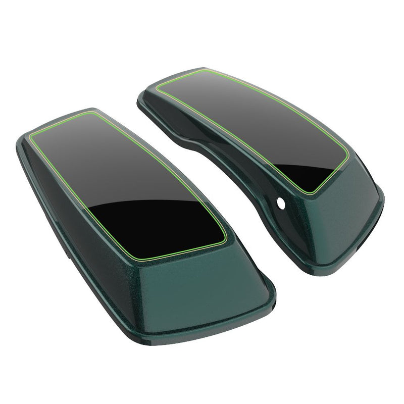 Advanblack Custom Two Tone Standard Normal Saddlebag Lids for 2014-2023 Harley Davidson Touring