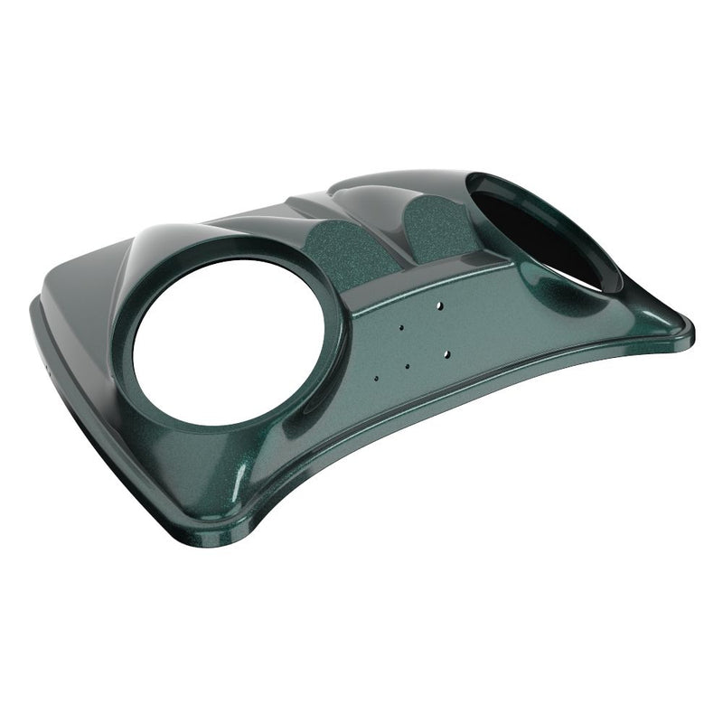 Advanblack Dual 8'' Speaker Lids for Advanblack / OEM Harley Rushmore Razor, Chopped & King Rear Tour Trunk Pack