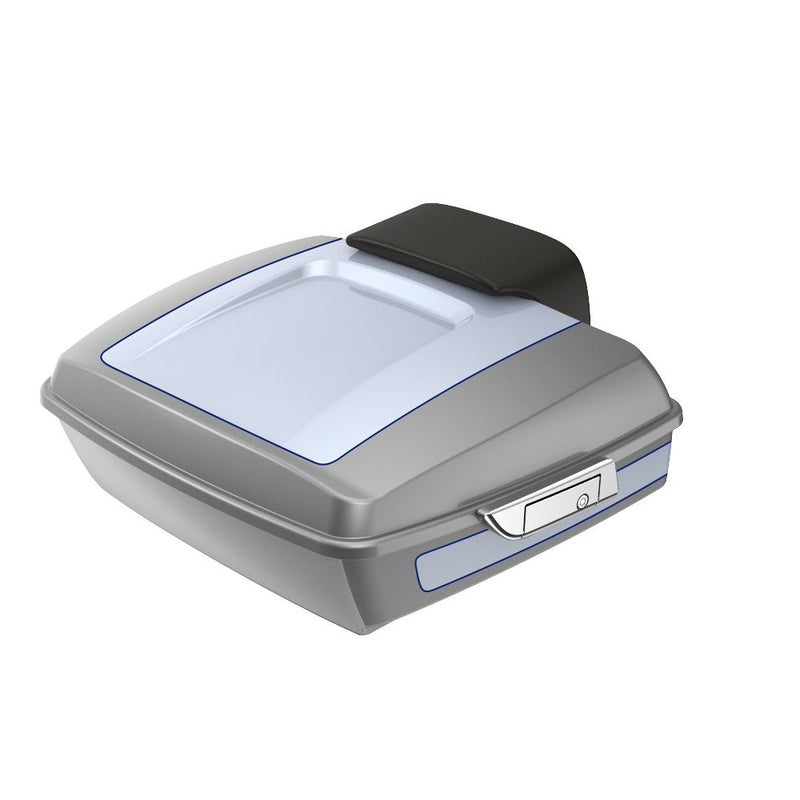 Advanblack Custom Two Tone Chopped Rear Tour Trunk Pack For '97-'26 Harley Touring