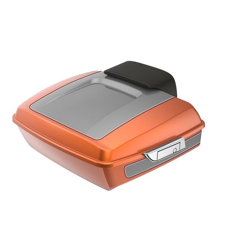 Advanblack Custom Two Tone Chopped Rear Tour Trunk Pack For '97-'26 Harley Touring