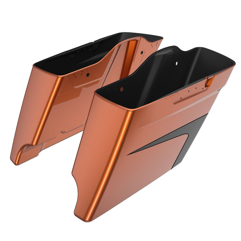 Advanblack Custom Two Tone 4.5'' Stretched Saddlebag Bottoms for 2014-2023 Harley Davidson Touring