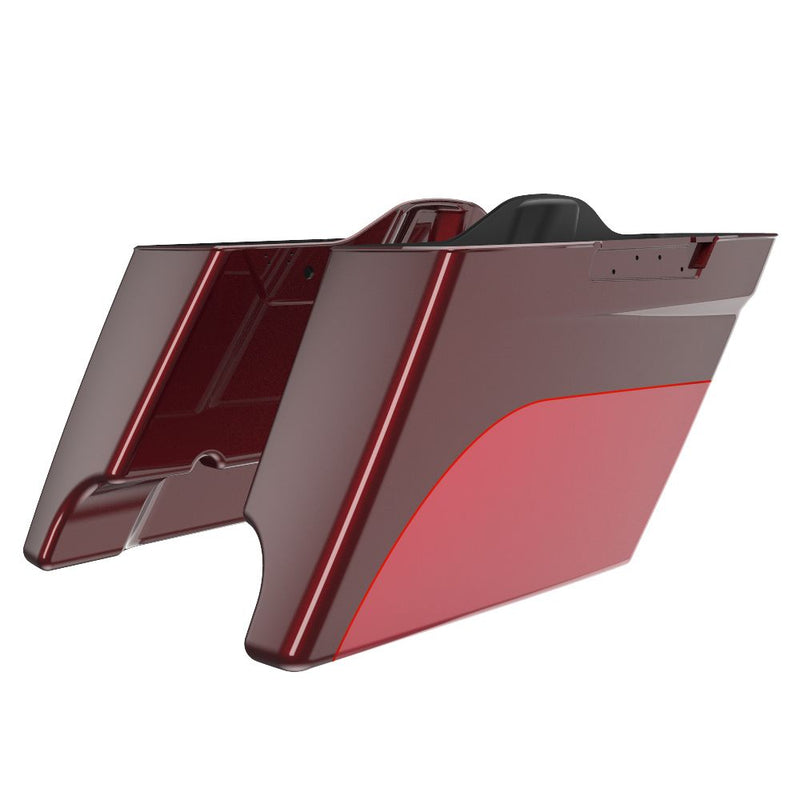 Advanblack Road King Style Two Tone 4.5'' Stretched Saddlebag Bottoms for 2014-2023 Harley Davidson Touring