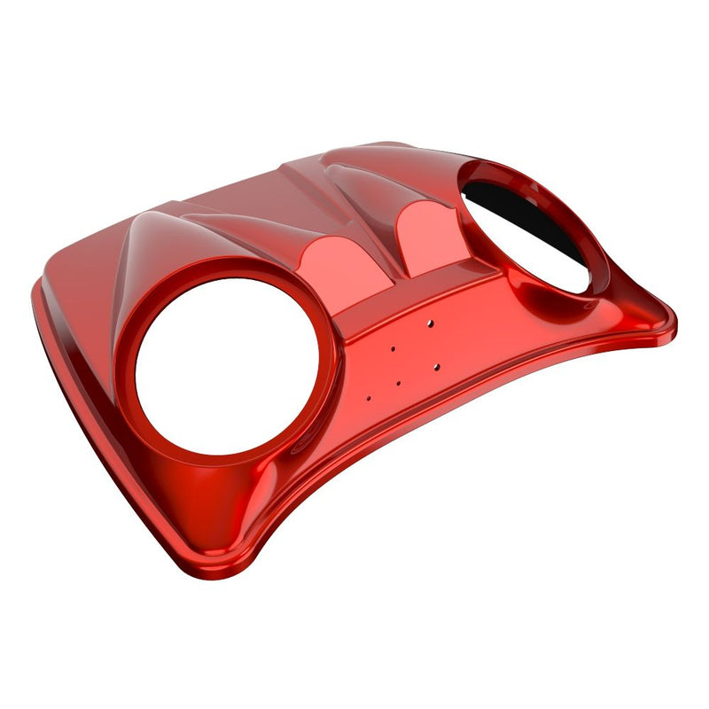Advanblack Dual 8'' Speaker Lids for Advanblack / OEM Harley Rushmore Razor, Chopped & King Rear Tour Trunk Pack