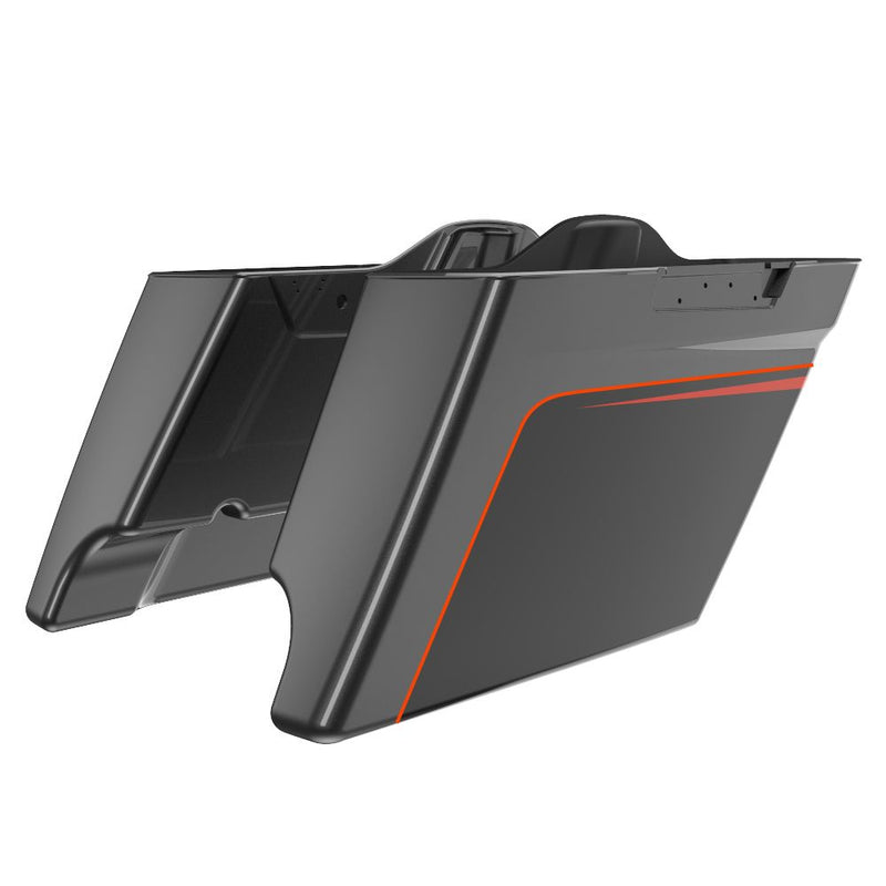 Advanblack Custom Two Tone 4.5'' Stretched Saddlebag Bottoms for 2014-2023 Harley Davidson Touring