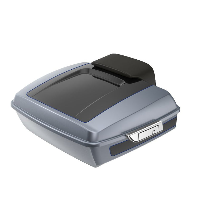 Advanblack Custom Two Tone Chopped Rear Tour Trunk Pack For '97-'26 Harley Touring