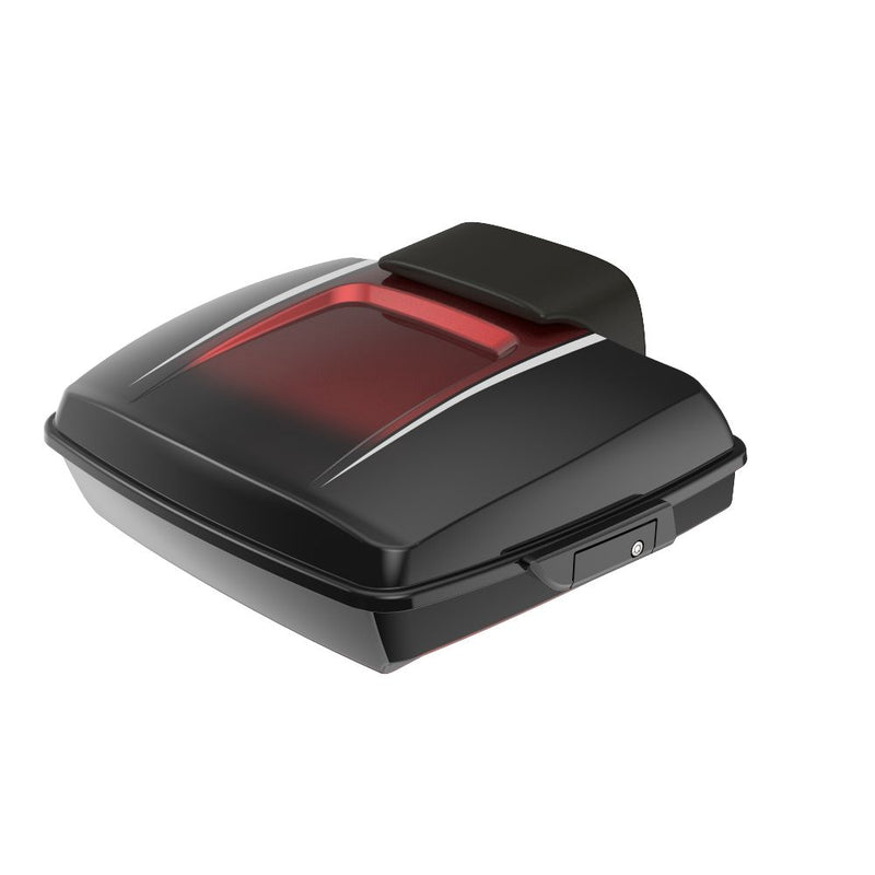 Advanblack Custom Two Tone Chopped Rear Tour Trunk Pack For '97-'26 Harley Touring