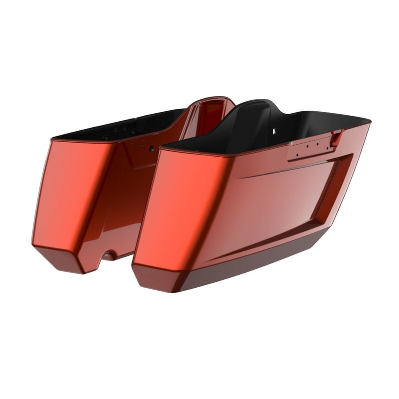 Advanblack Color Matched Holeshot 1.0 Chopped Saddlebags Bottoms for '14-'23 Harley Touring
