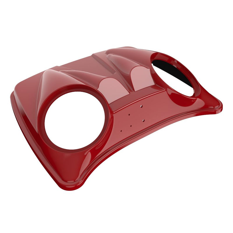Advanblack Dual 8'' Speaker Lids for Advanblack / OEM Harley Rushmore Razor, Chopped & King Rear Tour Trunk Pack
