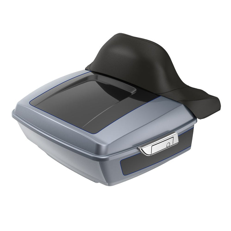 Advanblack Custom Two Tone King Rear Tour Trunk Pack For '97-'26 Harley Touring