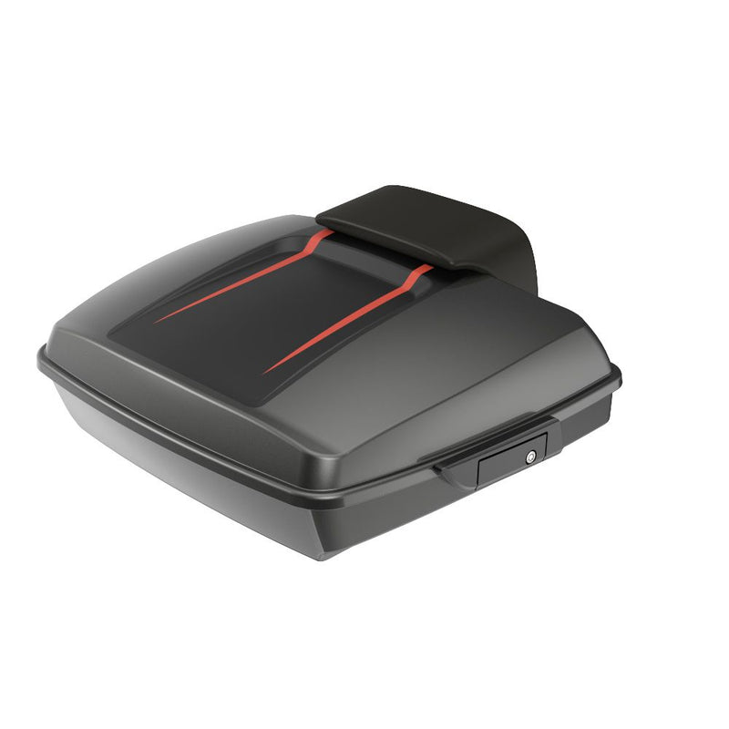 Advanblack Custom Two Tone Chopped Rear Tour Trunk Pack For '97-'26 Harley Touring