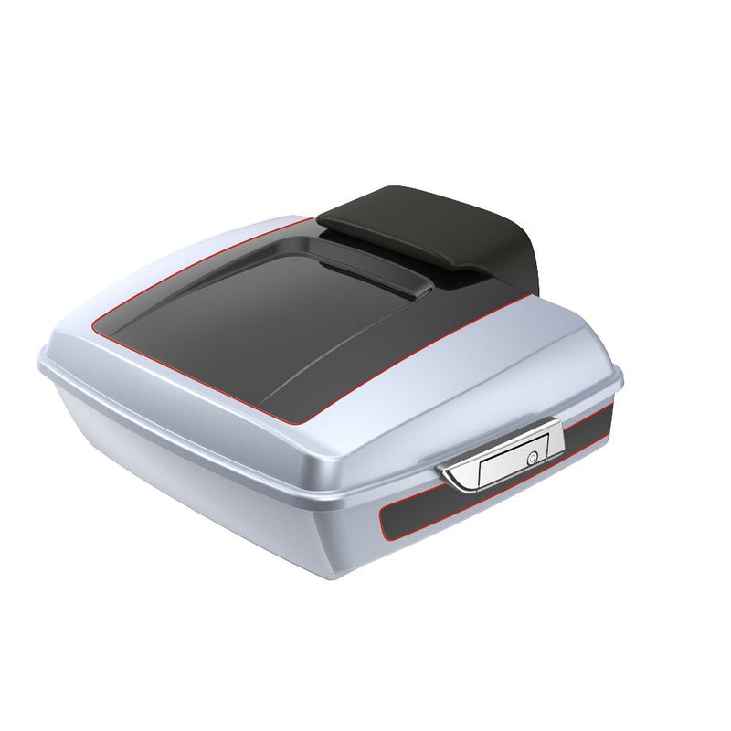 Advanblack Custom Two Tone Chopped Rear Tour Trunk Pack For '97-'26 Harley Touring