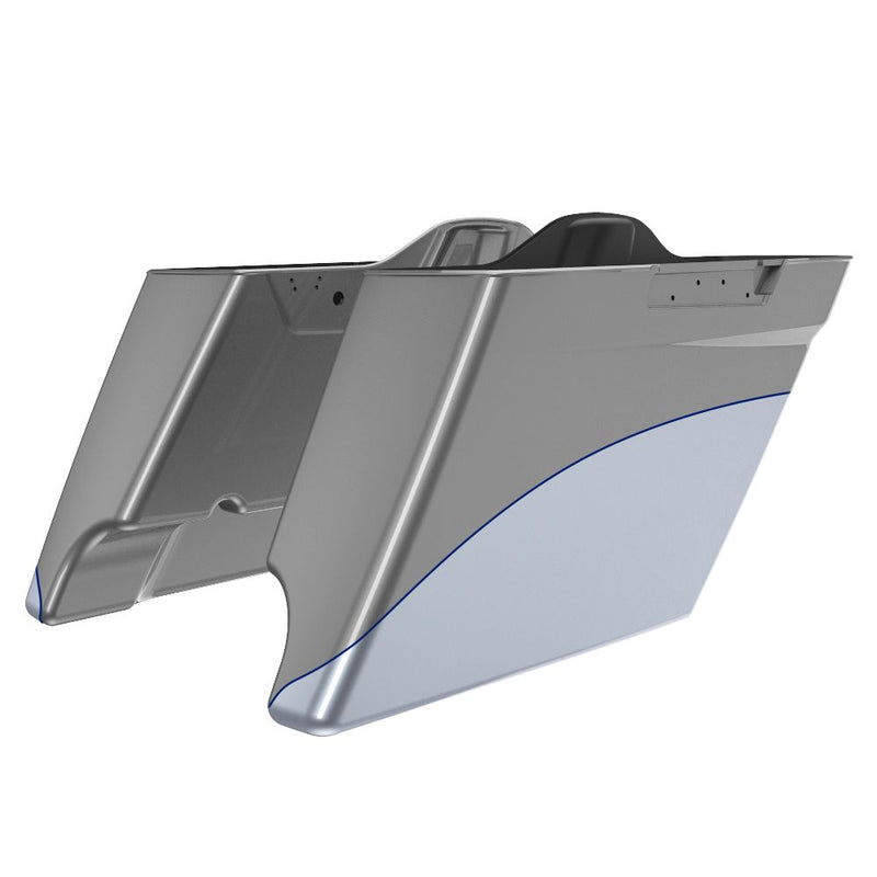 Advanblack Custom Two Tone 4.5'' Stretched Saddlebag Bottoms for 2014-2023 Harley Davidson Touring
