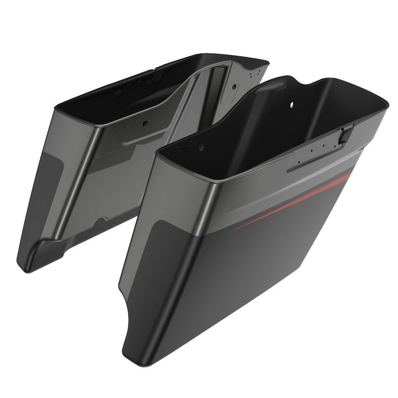 Advanblack Custom Two Tone 4.5'' Stretched Saddlebag Bottoms for 2014-2023 Harley Davidson Touring