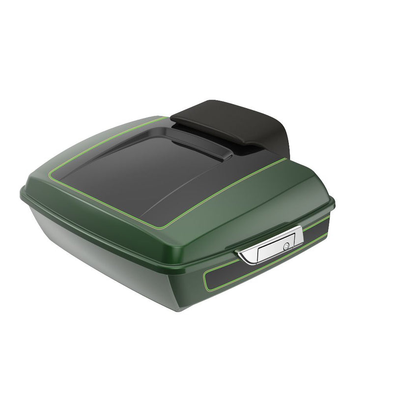 Advanblack Custom Two Tone Chopped Rear Tour Trunk Pack For '97-'26 Harley Touring