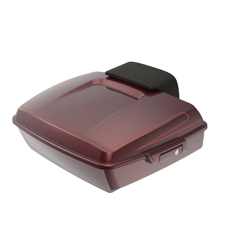 Advanblack Custom Two Tone Chopped Rear Tour Trunk Pack For '97-'26 Harley Touring