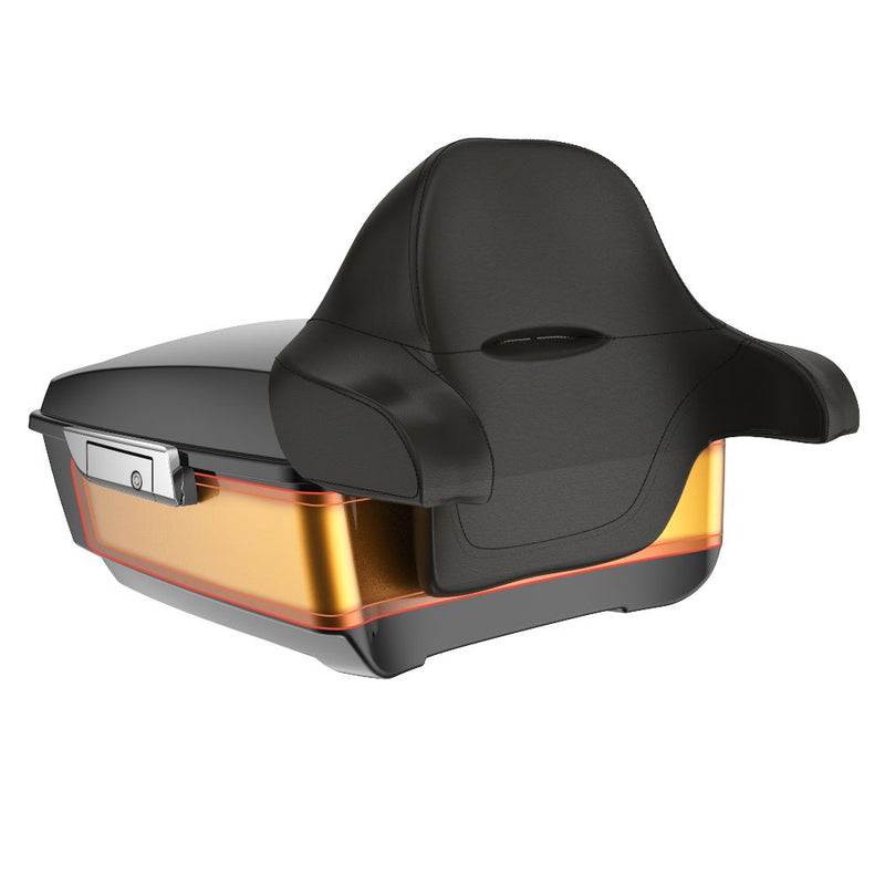 Advanblack King Rear Tour Trunk Pack For  '97-'26 Harley Touring / Softail