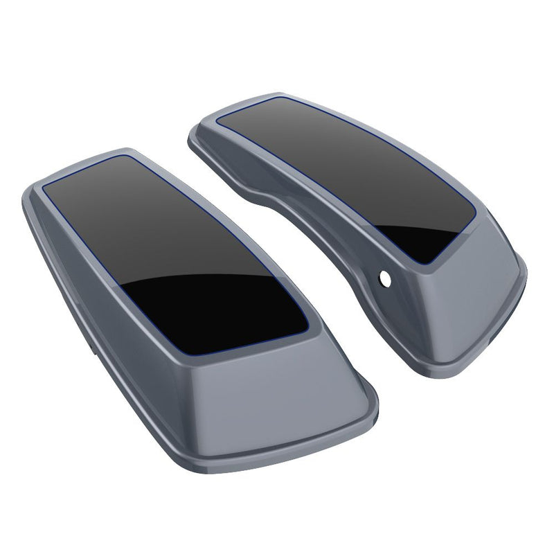 Advanblack Custom Two Tone Standard Normal Saddlebag Lids for 2014-2023 Harley Davidson Touring