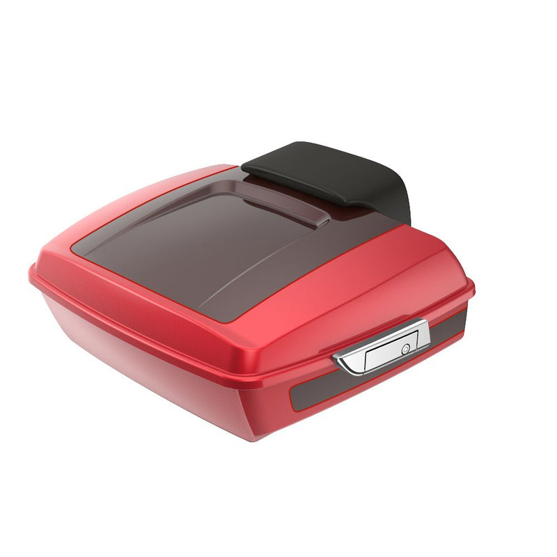 Advanblack Custom Two Tone Chopped Rear Tour Trunk Pack For '97-'26 Harley Touring