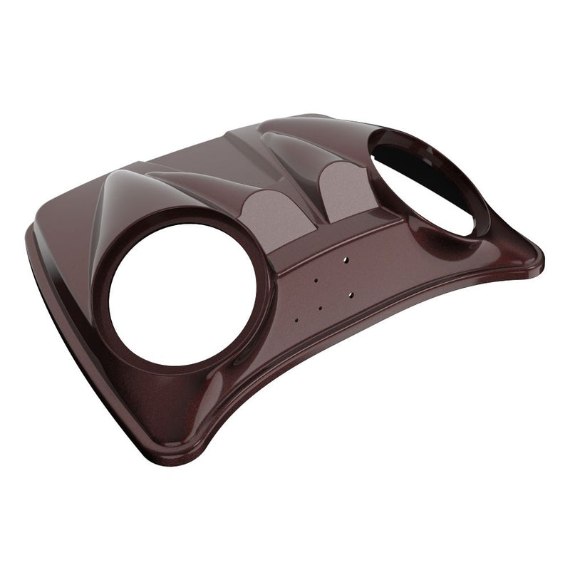 Advanblack Dual 8'' Speaker Lids for Advanblack / OEM Harley Rushmore Razor, Chopped & King Rear Tour Trunk Pack