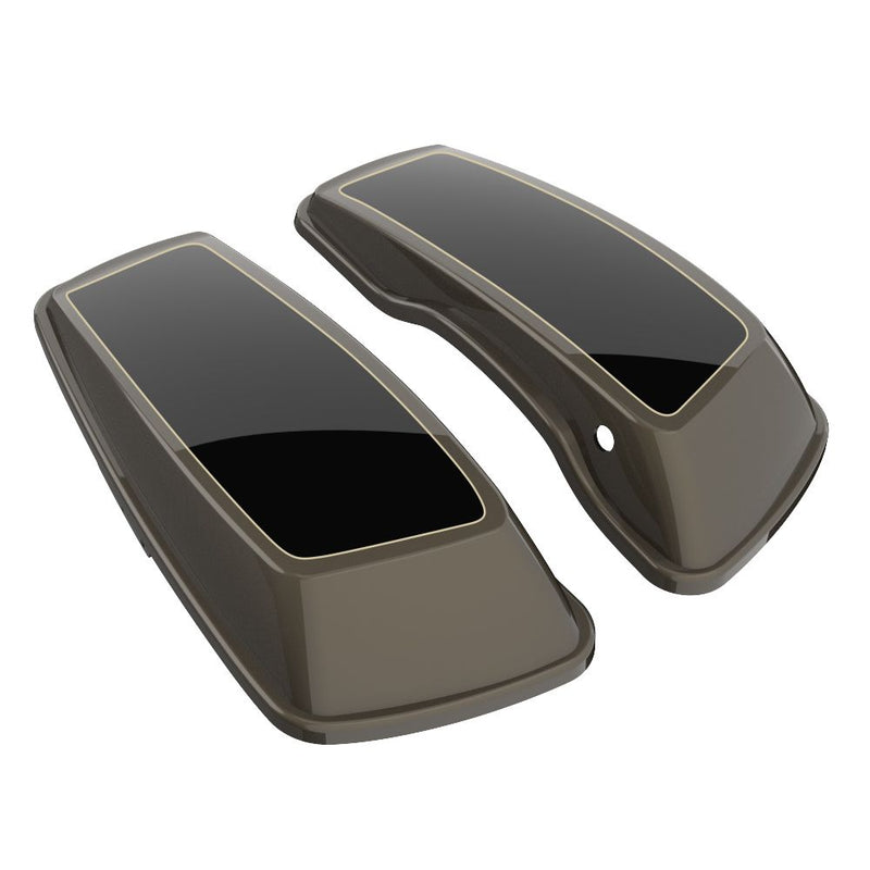 Advanblack Custom Two Tone Standard Normal Saddlebag Lids for 2014-2023 Harley Davidson Touring